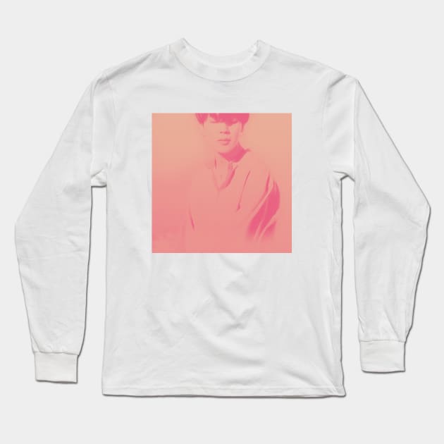 BTS Jimin peach gradient Long Sleeve T-Shirt by clairelions